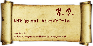 Négyesi Viktória névjegykártya