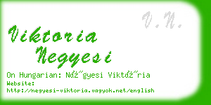 viktoria negyesi business card